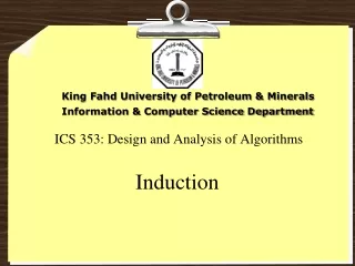 ICS 353: Design and Analysis of Algorithms