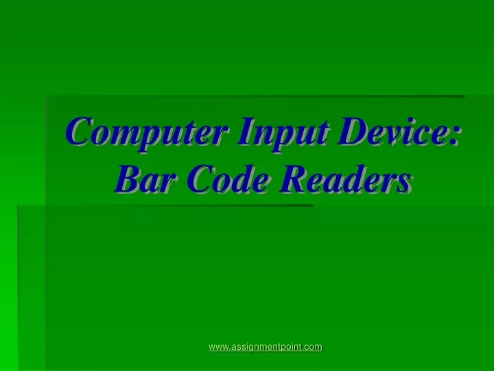 computer input device bar code readers