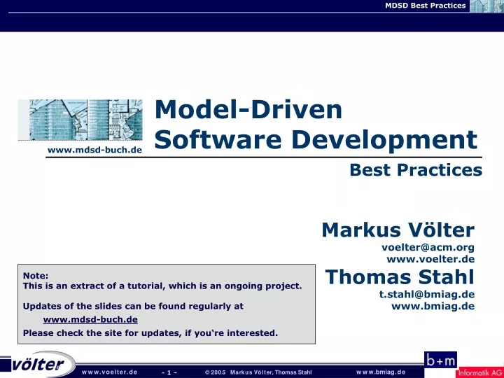 model driven software development