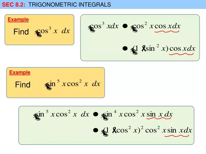 sec 8 2 trigonometric integrals