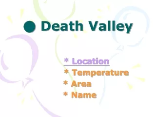 ● Death Valley