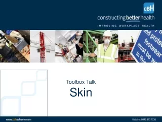Toolbox Talk  Skin