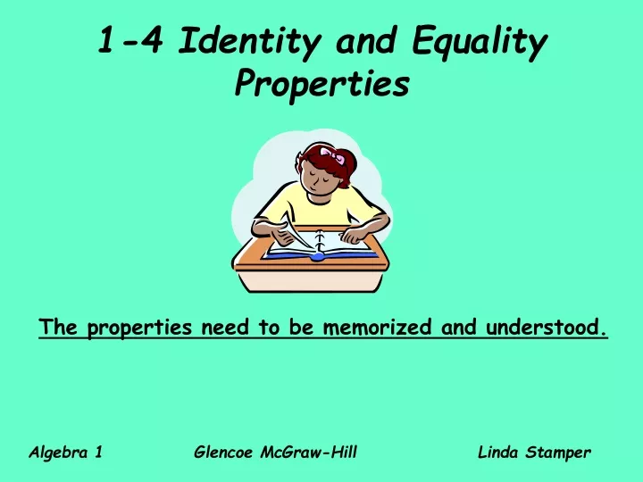 1 4 identity and equality properties