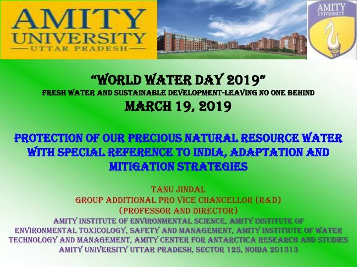 world water day 2019 fresh water and sustainable