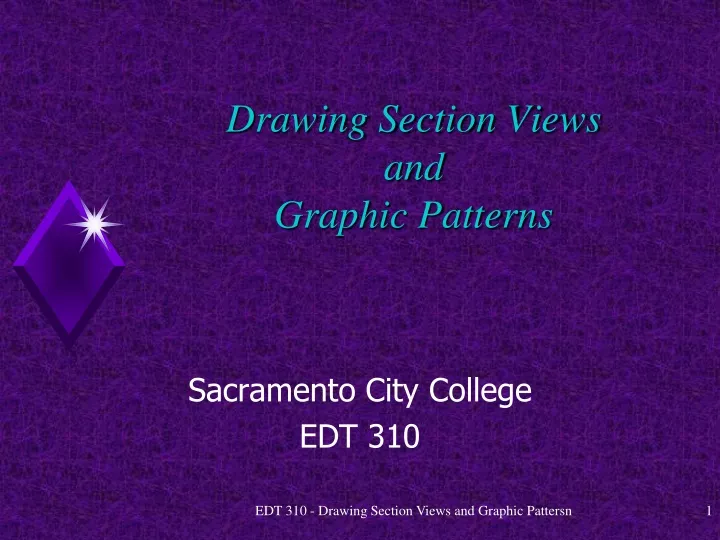 drawing section views and graphic patterns