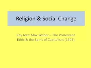 Religion &amp; Social Change