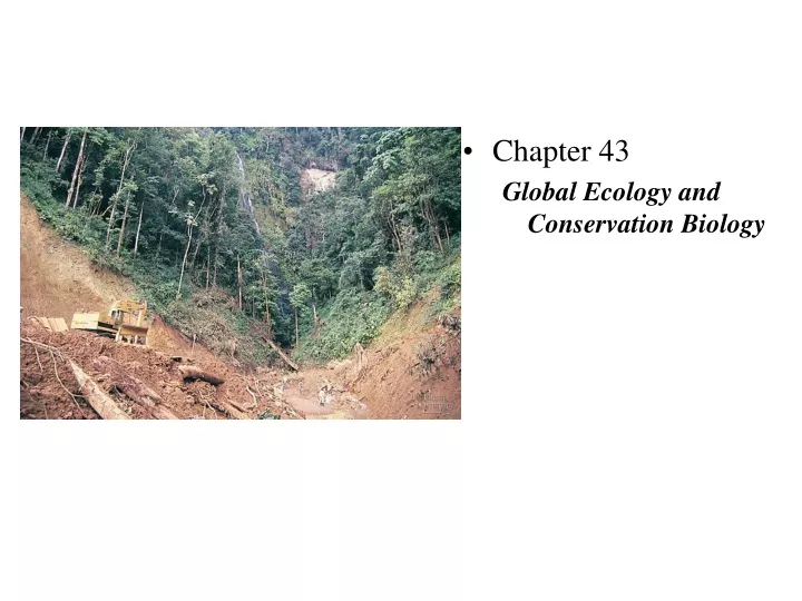 chapter 43 global ecology and conservation biology