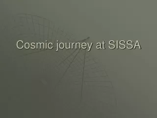 Cosmic journey at SISSA