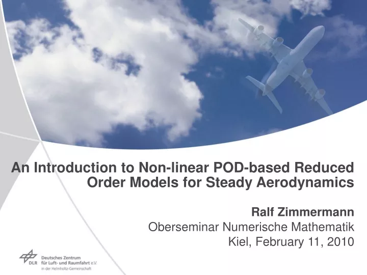 an introduction to non linear pod based reduced