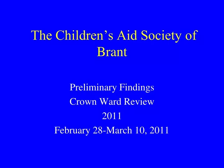 the children s aid society of brant
