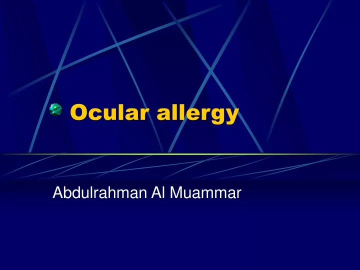 ocular allergy