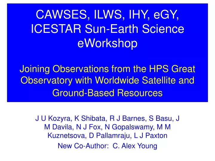 cawses ilws ihy egy icestar sun earth science
