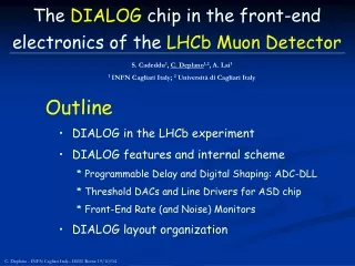 The  DIALOG  chip in the front-end electronics of the  LHCb Muon Detector