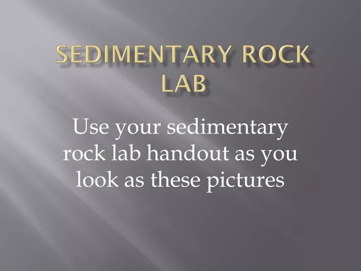 sedimentary rock lab