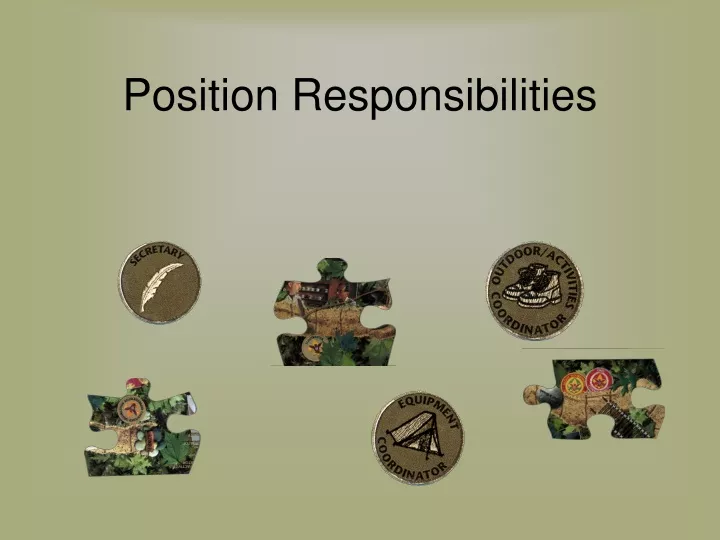position responsibilities
