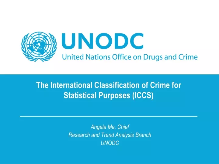 the international classification of crime for statistical purposes iccs