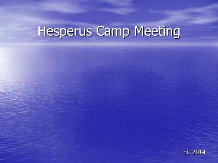 hesperus camp meeting