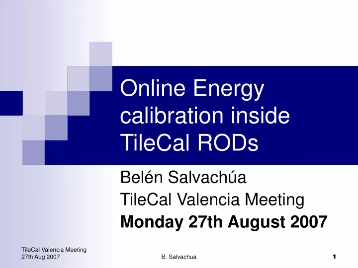 online energy calibration inside tilecal rods