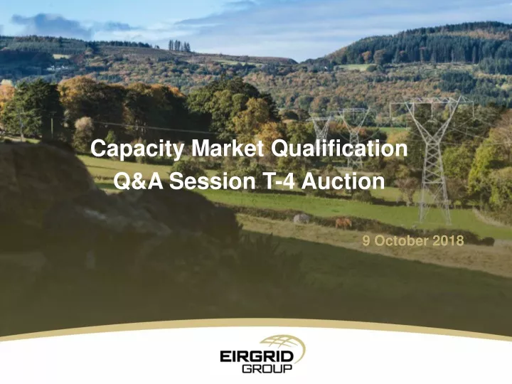 capacity market qualification q a session