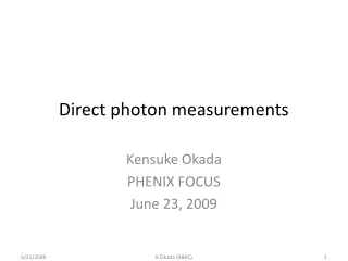 Direct photon measurements