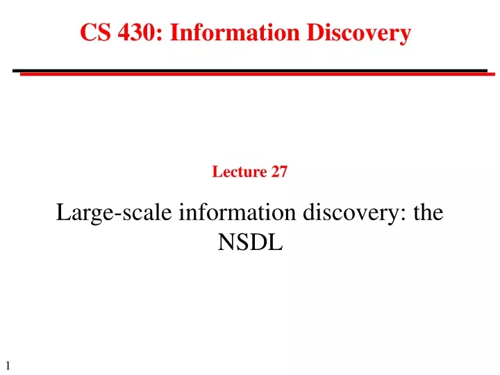 cs 430 information discovery