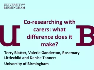 Co-researching with carers: what difference does it make?