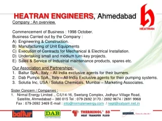 HEATRAN ENGINEERS , Ahmedabad