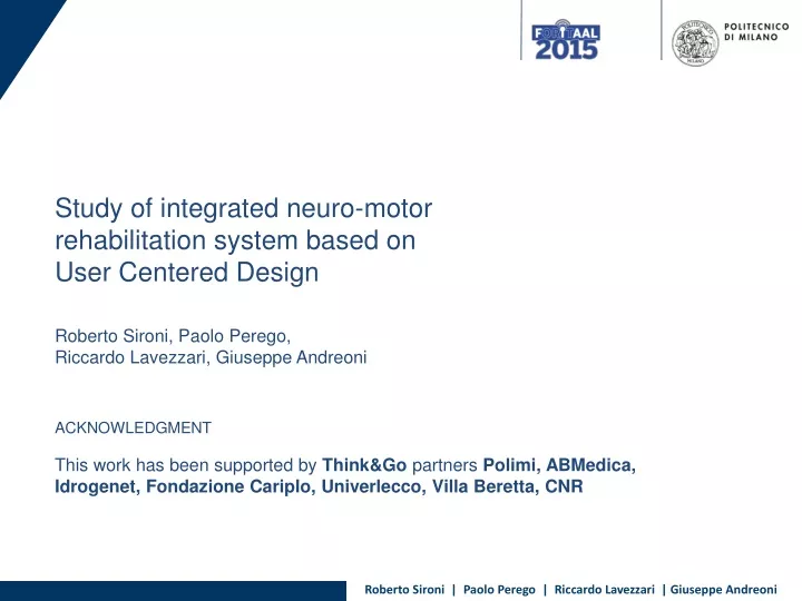 study of integrated neuro motor rehabilitation