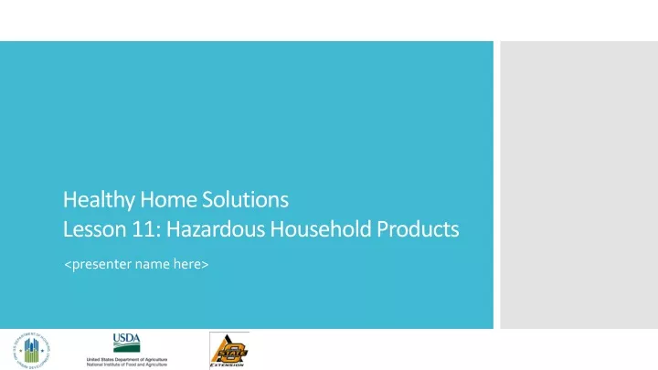 healthy home solutions lesson 11 hazardous h ousehold products