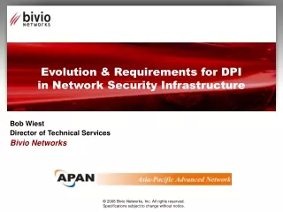 Evolution &amp; Requirements for DPI in Network Security Infrastructure