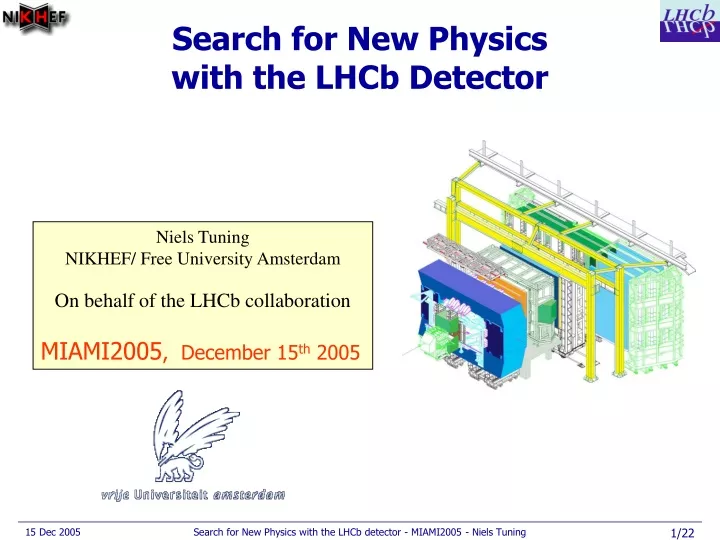 search for new physics with the lhcb detector