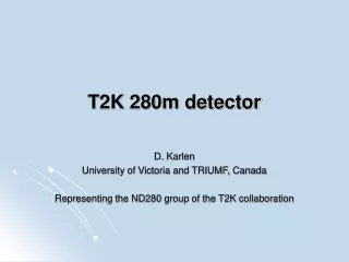 T2K 280m detector