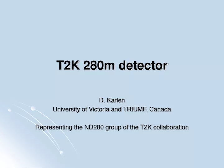 t2k 280m detector
