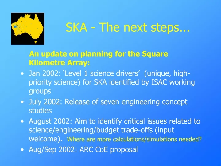 ska the next steps