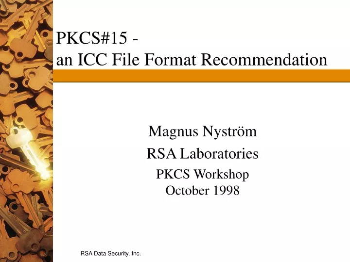 pkcs 15 an icc file format recommendation