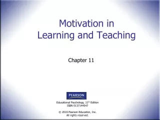 Motivation in  Learning and Teaching