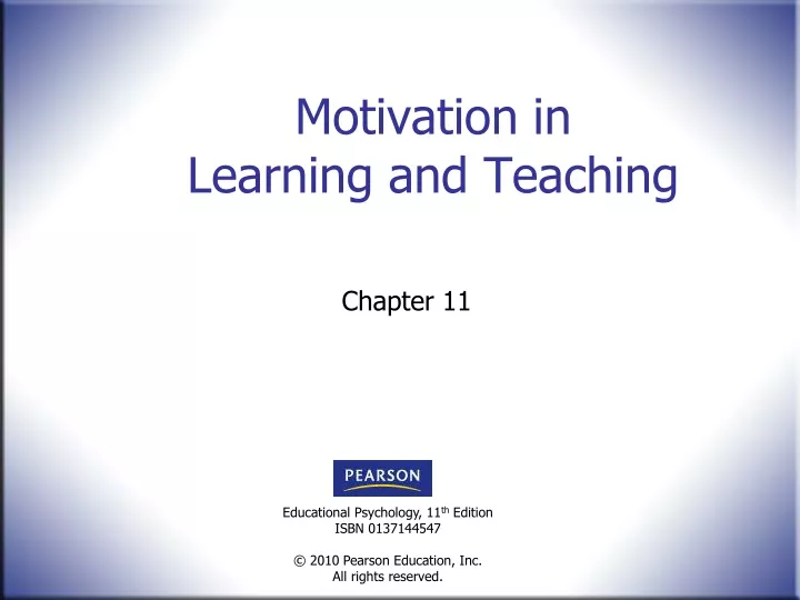 motivation in learning and teaching