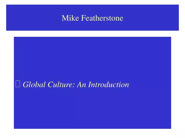 mike featherstone