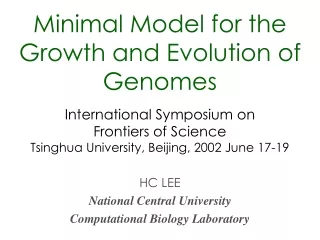 Minimal Model for the  Growth and Evolution of Genomes