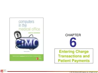 Entering Charge Transactions and Patient Payments