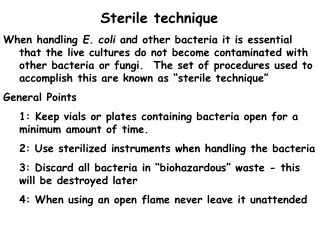 Sterile technique