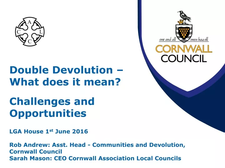double devolution what does it mean challenges