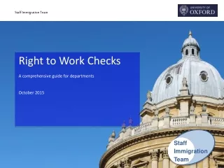 Right to Work Checks A comprehensive guide for departments October 2015