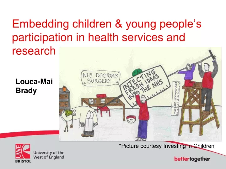 embedding children young people s participation in health services and research