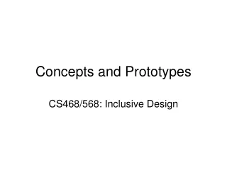 Concepts and Prototypes