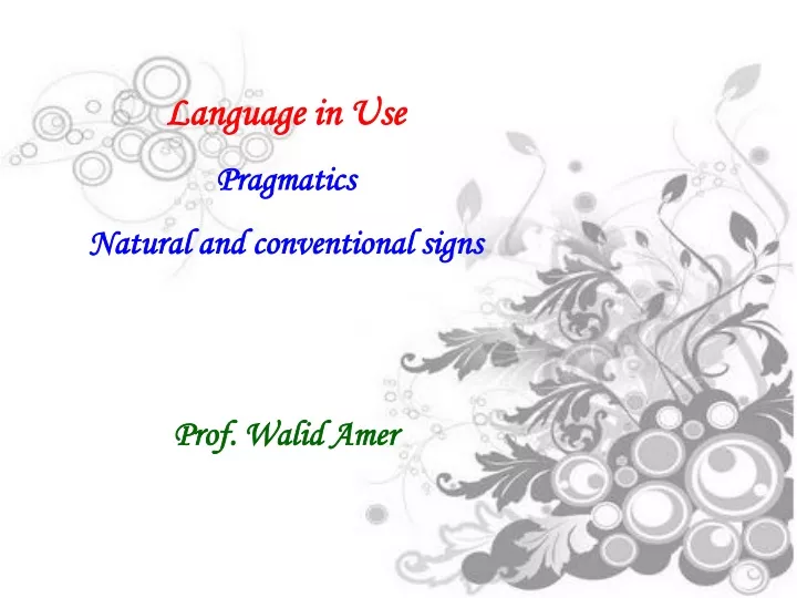 language in use pragmatics natural