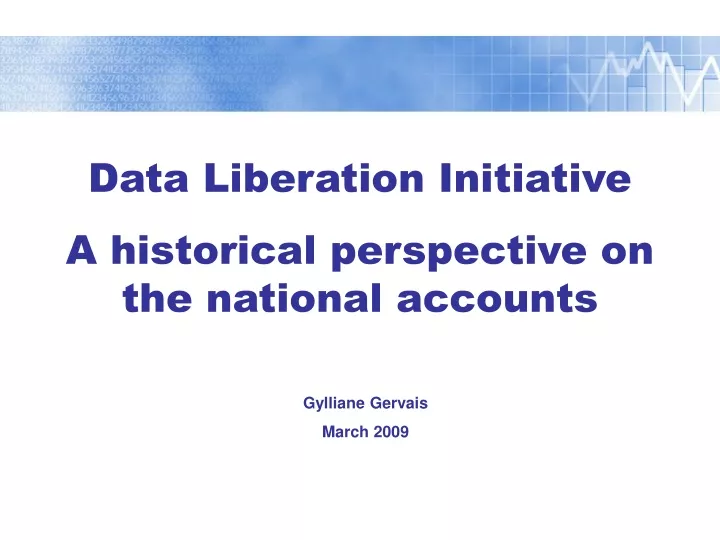 data liberation initiative a historical