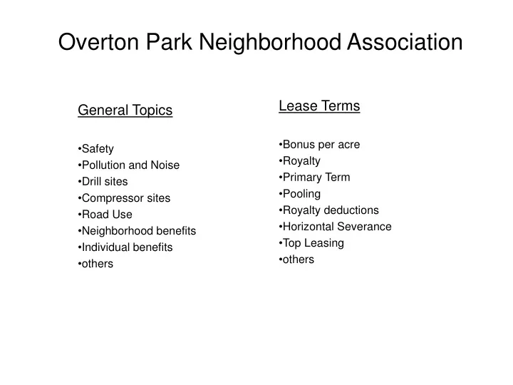 overton park neighborhood association