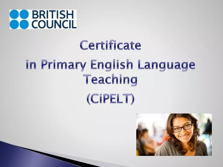 certificate in primary english language teaching