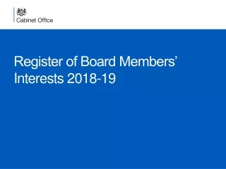Register of Board Members’ Interests 2018-19